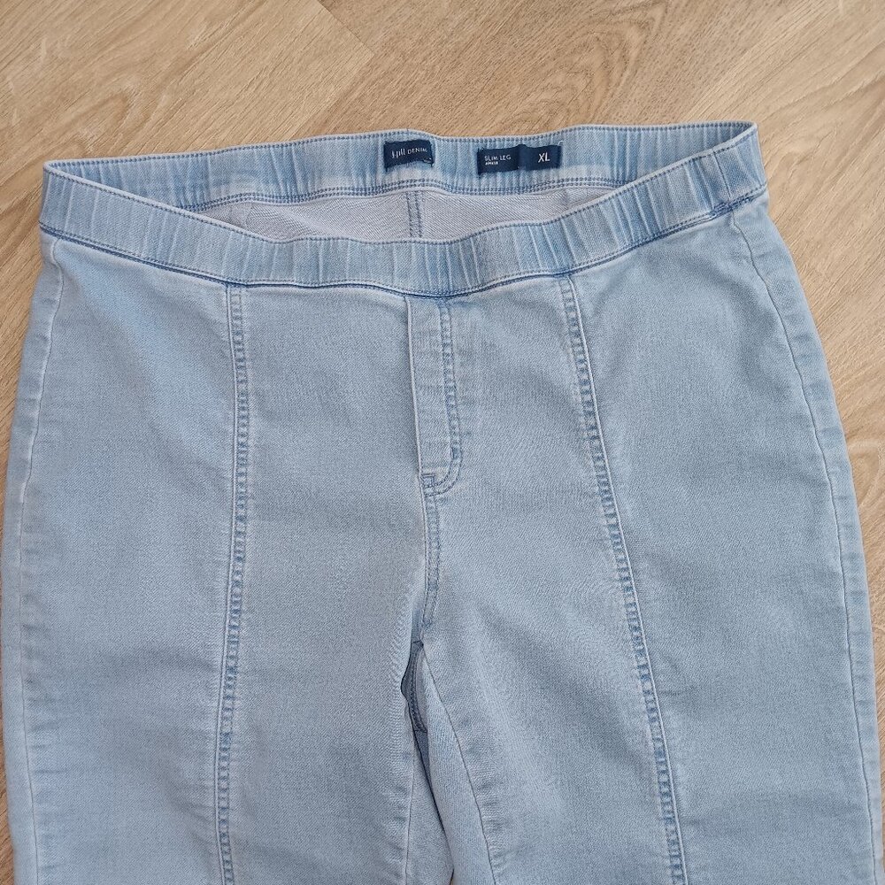 J Jill Slim Leg Ankle Jean Pull On Denim Pants Size XL - Picture 2 of 6